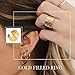 14K Gold Hammered Cigar Band | Gold Statement Ring | Gold-Filled for Women | Non-Tarnish | Minimalist Jewelry | Waterproof Everyday Wear | Handmade (10)