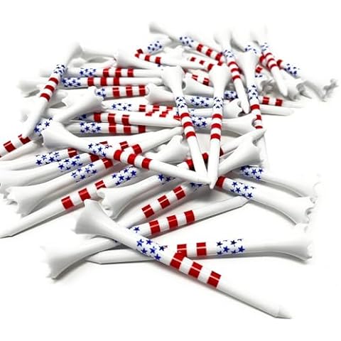 Plastic 3 1/4 Unbreakable Performance Golf Tees, Stars and Stripes, 50 Count (Stars and Stripes-50 Count, Plastic) Cover