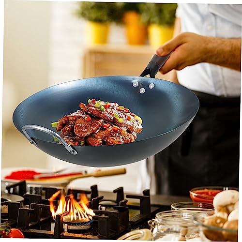 Wok de hierro tradicional con mango ergonómico miniatura 4