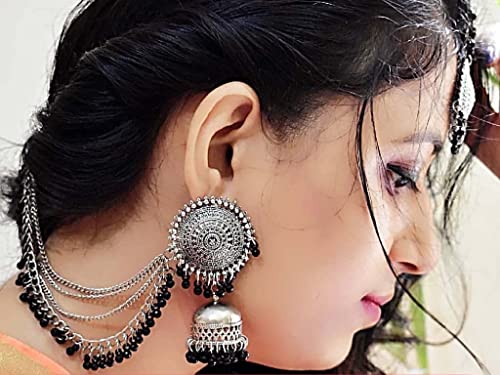 Image of Total Fashion Oxidised Tikka Earrings For Girls And Women