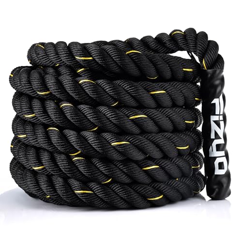 Fizyo Cuerda de batalla de 15 m - Cuerda de Entrenamiento con Puntas Recubiertas para Entrenamiento de Fuerza, Resistencia y Coordinación, Cuerda de Volante de Impacto Profesional para Ejercicio, para - Imagen 3