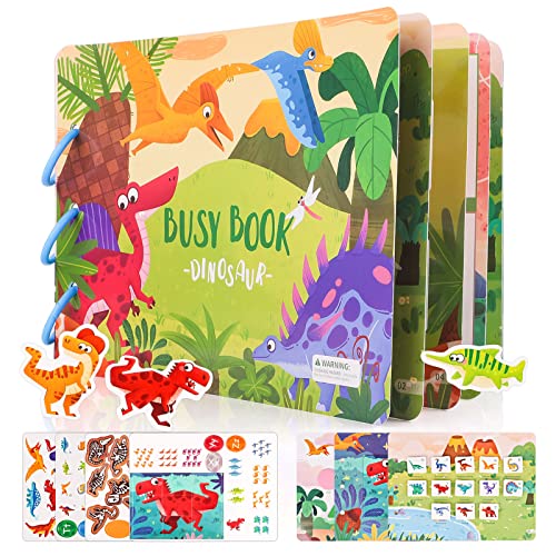 Busy Book for 2 Year Old, Montessori Quiet Book for Toddlers 3 4 5 6 Boys Girls, Farm Animals Theme Toddler Activity Book Travel Toys on Plane, Cars