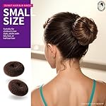 Teenitor Donut Hair Bun Maker Set - 7 Rings (1 Extra-Large, 2 Large, 2 Medium, 2 Small), 5 Elastic Bands, 20 Hair Pins, Dark Brown - Image 3