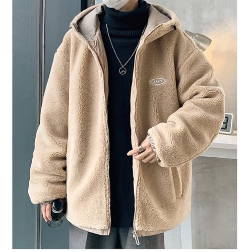 Mens Fuzzy Sherpa Jackets Fashion Zip up Fluffy Fleece Hoodies Coat Casual Soft Comfy Warm Winter Outwear with Pocket2