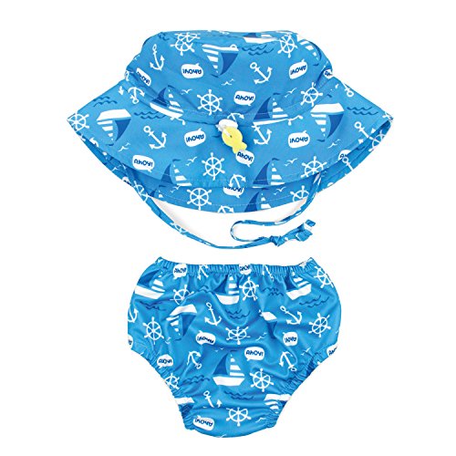Bumkins Reusable Swim Diaper And Hat, Upf +50, Ahoy, 24 Months #TOP1