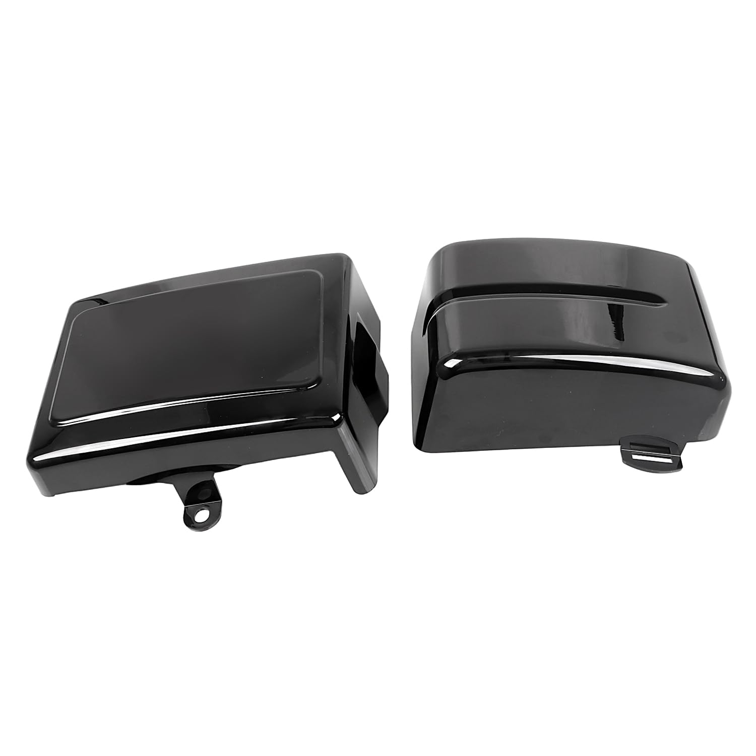 Pannello di copertura della batteria laterale nero Per Harley Dyna Fat Bob Street Bob Super Glide Wide Glide Switchback 2006-2017