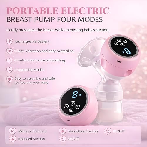 Image of MCP Modern Automatic Breast Pump - Portable Electric Milk Pump for Breastfeeding Moms | Quiet Suction, Comfortable Postpartum Nursing Solution
