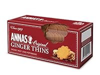 Annas Ginger Thins, Traditional Swedish Pepparkaka Ginger Thin Biscuits, 150g (76560)