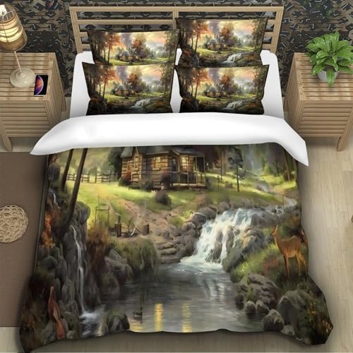 Housse de couette microfibre 3D hypoallergique 140x200 avec fermeture éclair
