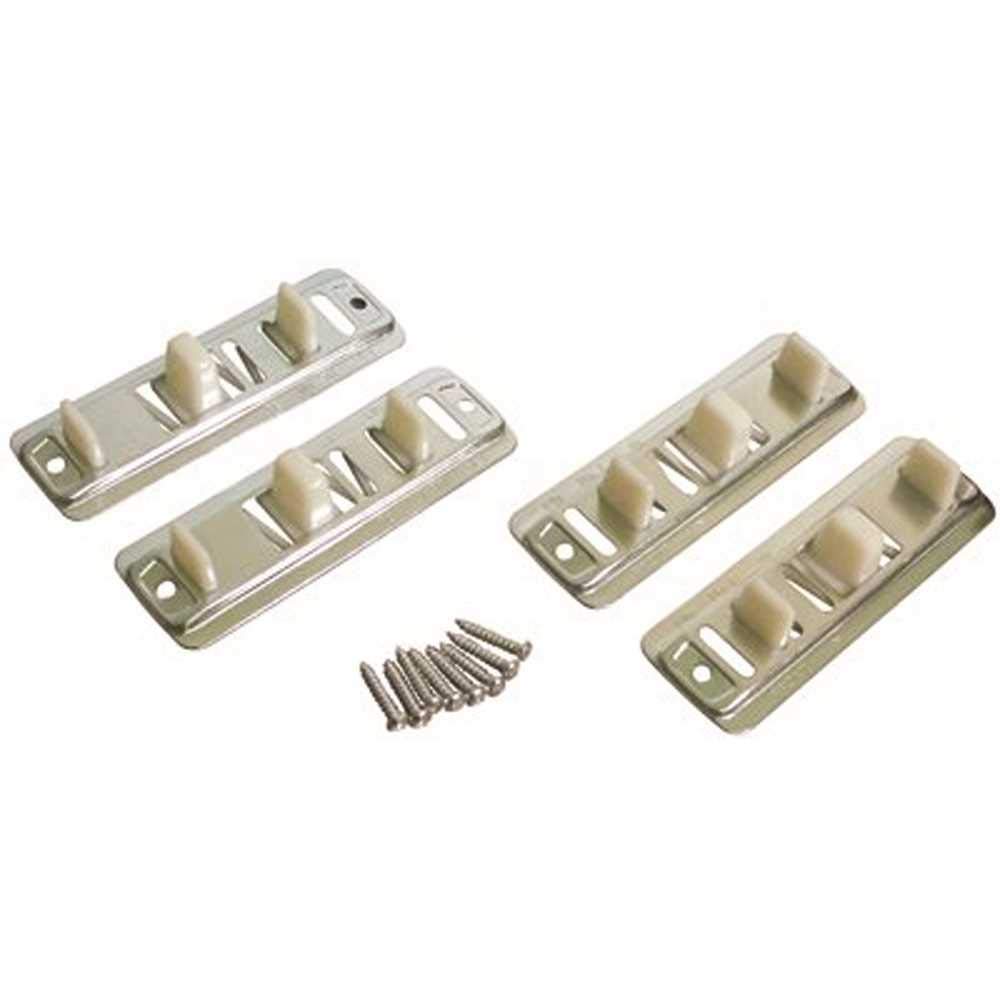 8-209-4 Bypass Floor Guide Adjustable Gray - Pack of 4