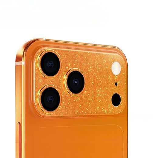 Compatible with iPhone 17 Pro Max Camera Lens Protector AR + AF Glitter Lens Anti-Scratch Protective Film Screen Cover (Gold)