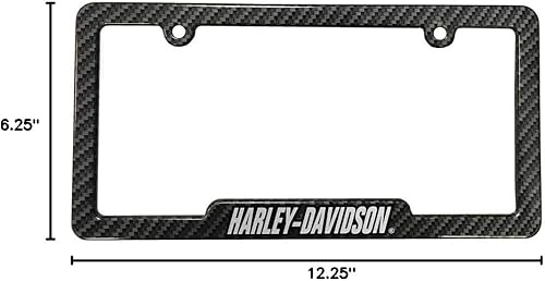 Miniatura 2 de Harley-Davidson Marco de matrícula de metal H-D de aspecto de fibra de carbono CG42575