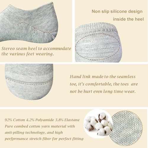 Image of Womens Ankle Socks Cotton No-Show Comfortable Low-Cut Liner Kraft Paper Gift Box