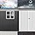 DWVO 12x8ft Metal Outdoor Storage Shed with Window, Lockable Tool Storage Sheds, Oversized Steel Garden Sheds with Sloped Roof for Backyard, Patio, Garage, Lawn, Gray & White