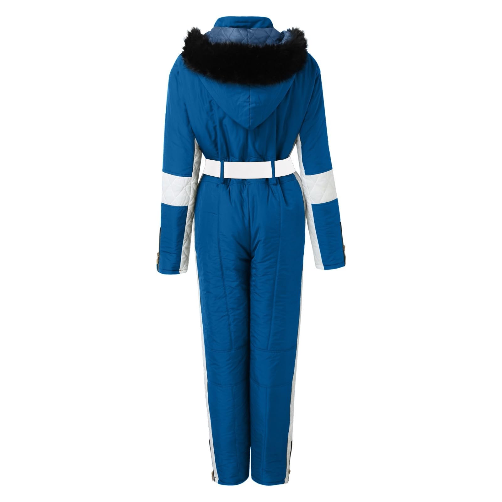 IQYU Skioverall Damen Winter Warm Skianzug Einteiler Schneeanzug Lange Skijacke Mit Kapuze Outdoorjacke Warm Schnee Skifahren SäTze Outdoor Jumpsuit Langer Schneeoverall Wasserdicht Ski Anzug