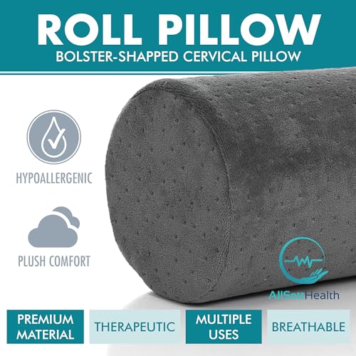 Allsett Health 8541801887 Round Cervical Roll Cylinder Bolster Pillow thumb #1