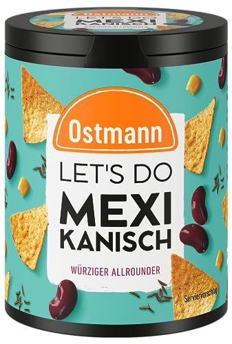 Ostmann Gewürze - Let's Do Mexikanisch | Gewürzzubereitung für Enchiladas, Fajita, Taco oder Chili con Carne | Würziger Allrounder mit Kreuzkümmel und Chili | 70 g in recyclebarer Metalldose