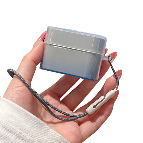 CYBERGARAGE�EFor WF-1000XM6 �N���A�P�[�X �J�o�[ �O���b�^�[ �O���f�[�V���� �N���A ���� TPU �X�g���b�v�t�� �V���v�� �ی�J�o�[ �C���X�^�f�� ���� �L���L�� ������(�u���[)