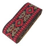 SEWDIYTR Jacquard Lace Ribbon Simple Geometric Style Lace Trim Embroidered Lace for DIY Handmade Bag Straps Camera Strap Webbing 5 Yards