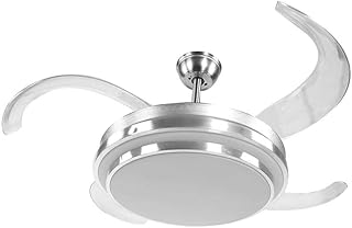 Wentylator sufitowy, wentylator sufitowy 42 cale 65 W z lampą LED 36 W, piaskowy nikiel Nowoczesna lampa sufitowa z wentylatorem, w tym pilotem