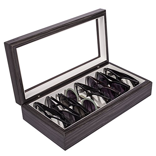 Image of OYOBox Maxi Luxury Eyewear Organizer, Lacquered Wood Box for Glasses + Sunglasses