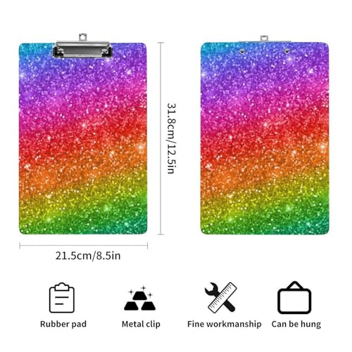Planchette à pince porte bloc format A4 arc-en-ciel pour restaurant et bureau