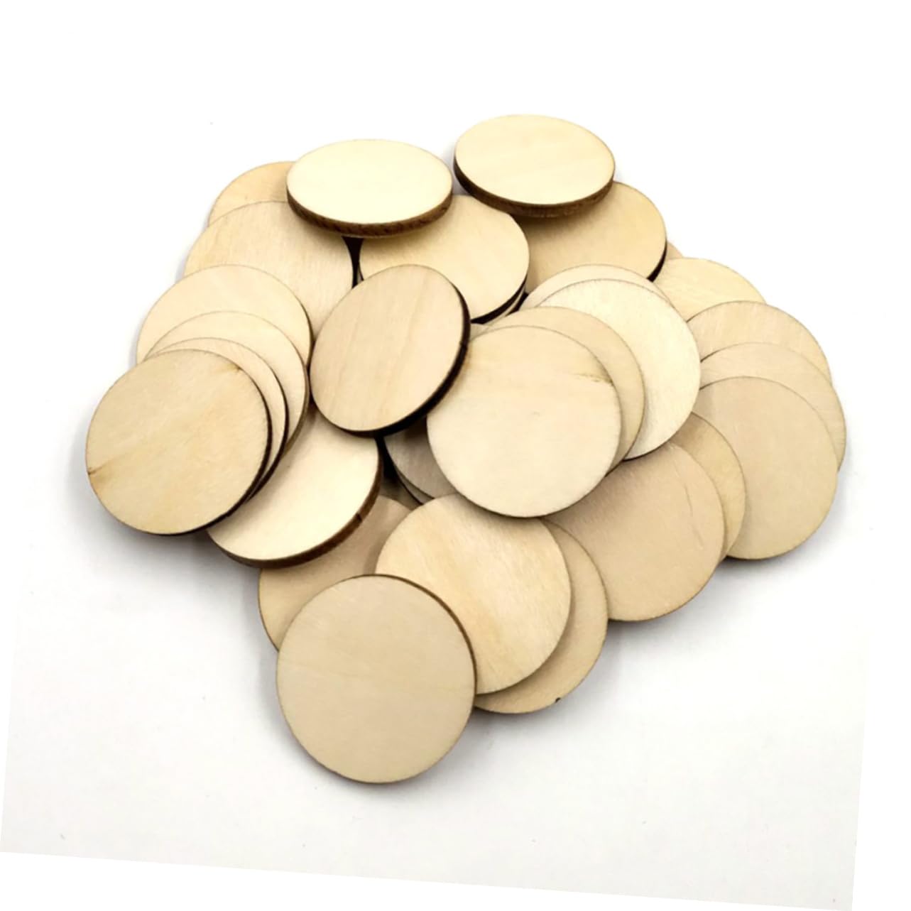 SEWACC 400stücke Unbearbeitete Runde Holzscheiben Bastelmaterial Für Projekte Hochzeits Und Weihnachtsdekoration Glatte Oberfläche Für Malen Und Gravieren