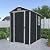 4 x 6 FT Outdoor Resin Shed with Floor, All-Weather Bike Utility Tool Garden Storage Shed with Lockable Door and Window, Waterproof Storage Container House for Backyard Garden Patio Lawn, Black
