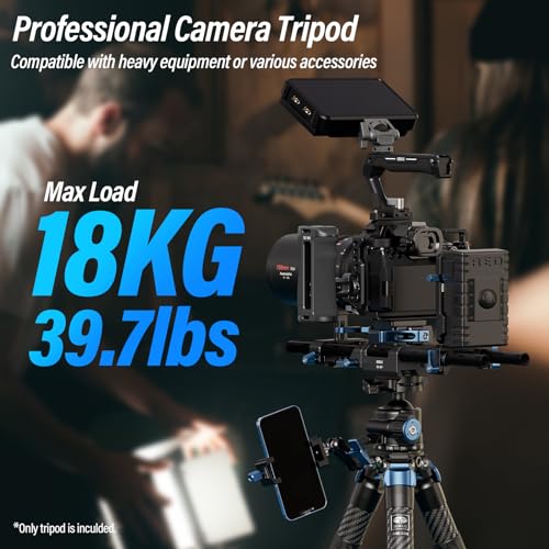 Image of SIRUI AM-324 Professional Camera Tripod with AM-40 Low Gravity Ball Head, 60.4 inch Carbon Fiber Heavy Duty Tripod for Mirrorless Camera, DSLR, 4 Sections, 32mm Max Tube, Max Load 39.8lb /18kg