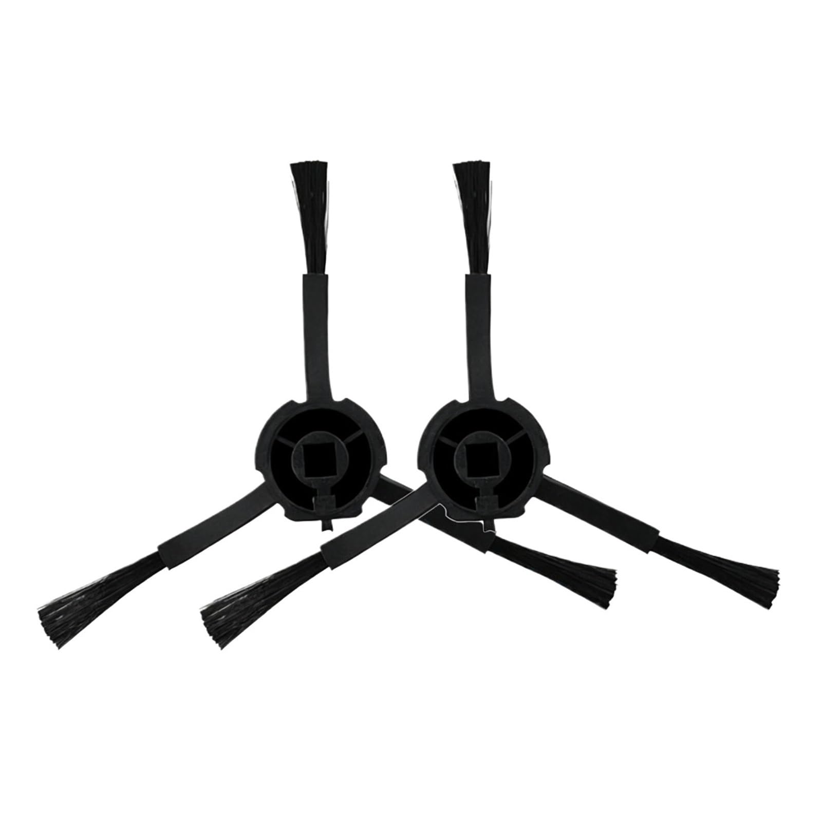ASUIU 3-Arm Nylon Side Brush,Compatible For Xiaomi,Robot Vacuum-Mop,1C 2C 1T STYTJ01ZHM,Compatible For Dreame,F9 D9 Accessories Parts(Black 2pcs)