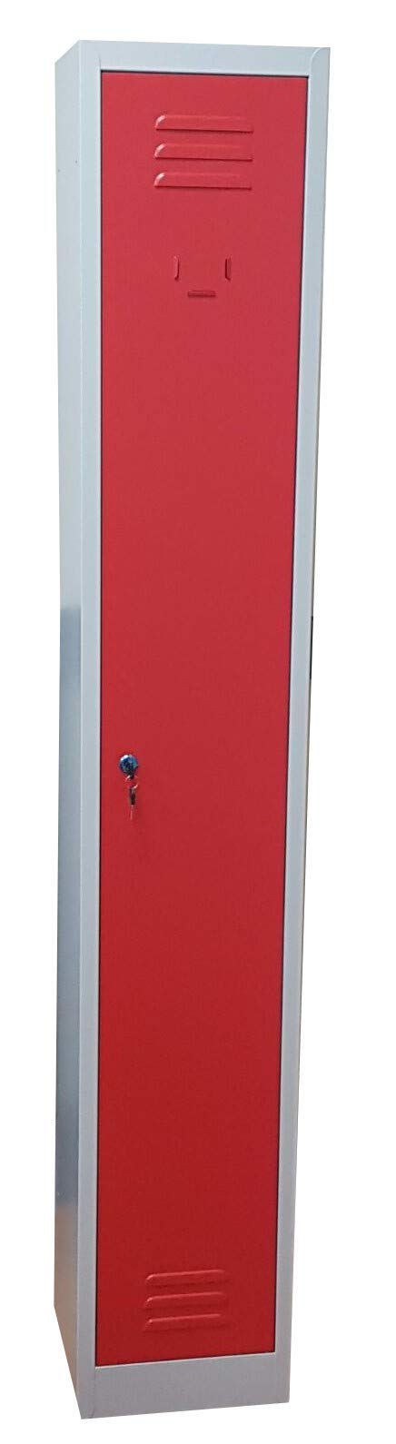 Armadietto spogliatoio in metallo con sistema di aggancio A 2 POSTI, con ante colorate MULTICOLOR, dim.cm.60x30x180h