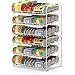 SimpleHouseware Stackable Can Rack Organizer Storage for Pantry, White ...