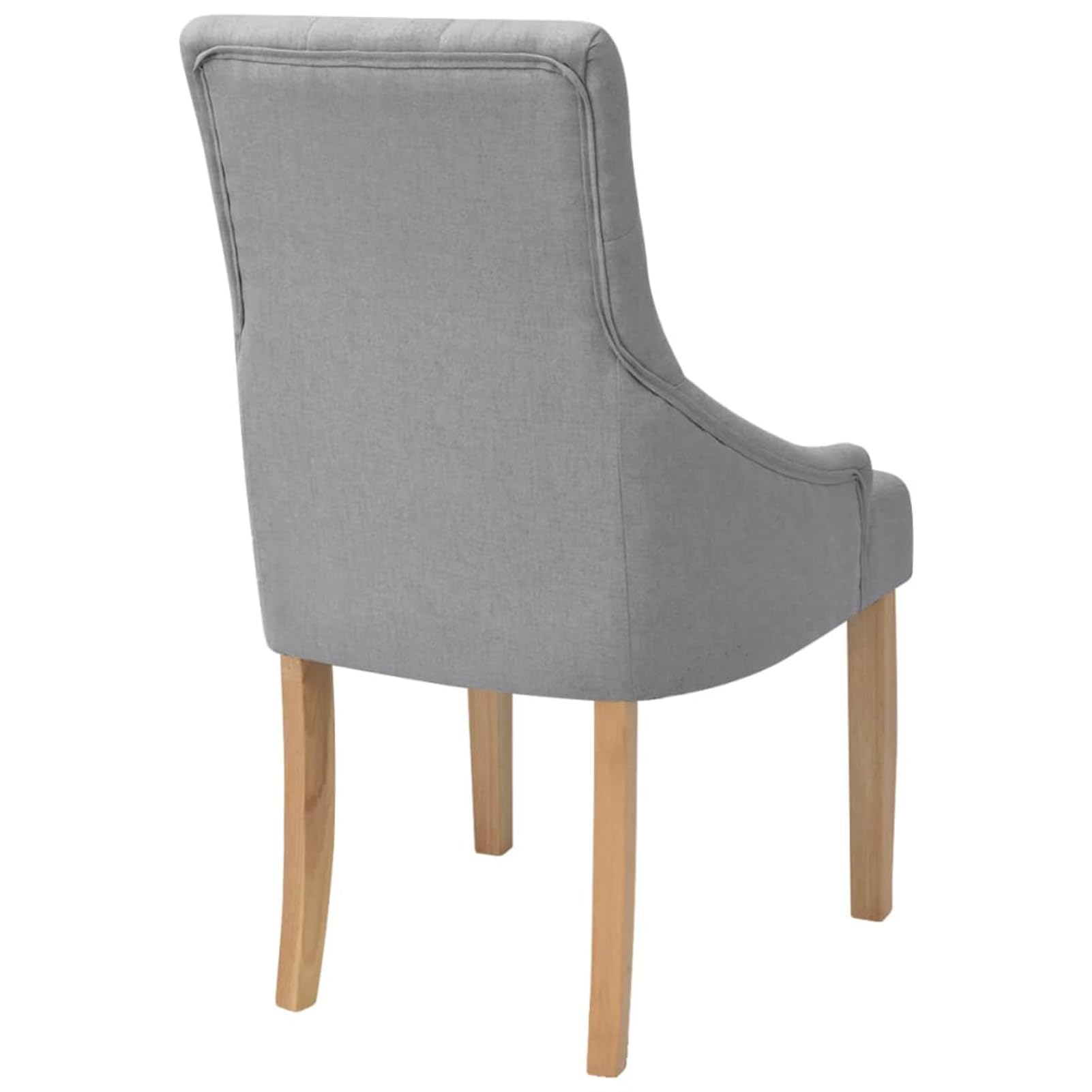 Krzesła do jadalni 4 szt. z podłokietnikami – jasnoszare, tapicerka materiałowa (100% poliester) i nogi z drewna dębowego, 52 x 60 x 95,5 cm, do jadalni i salonu