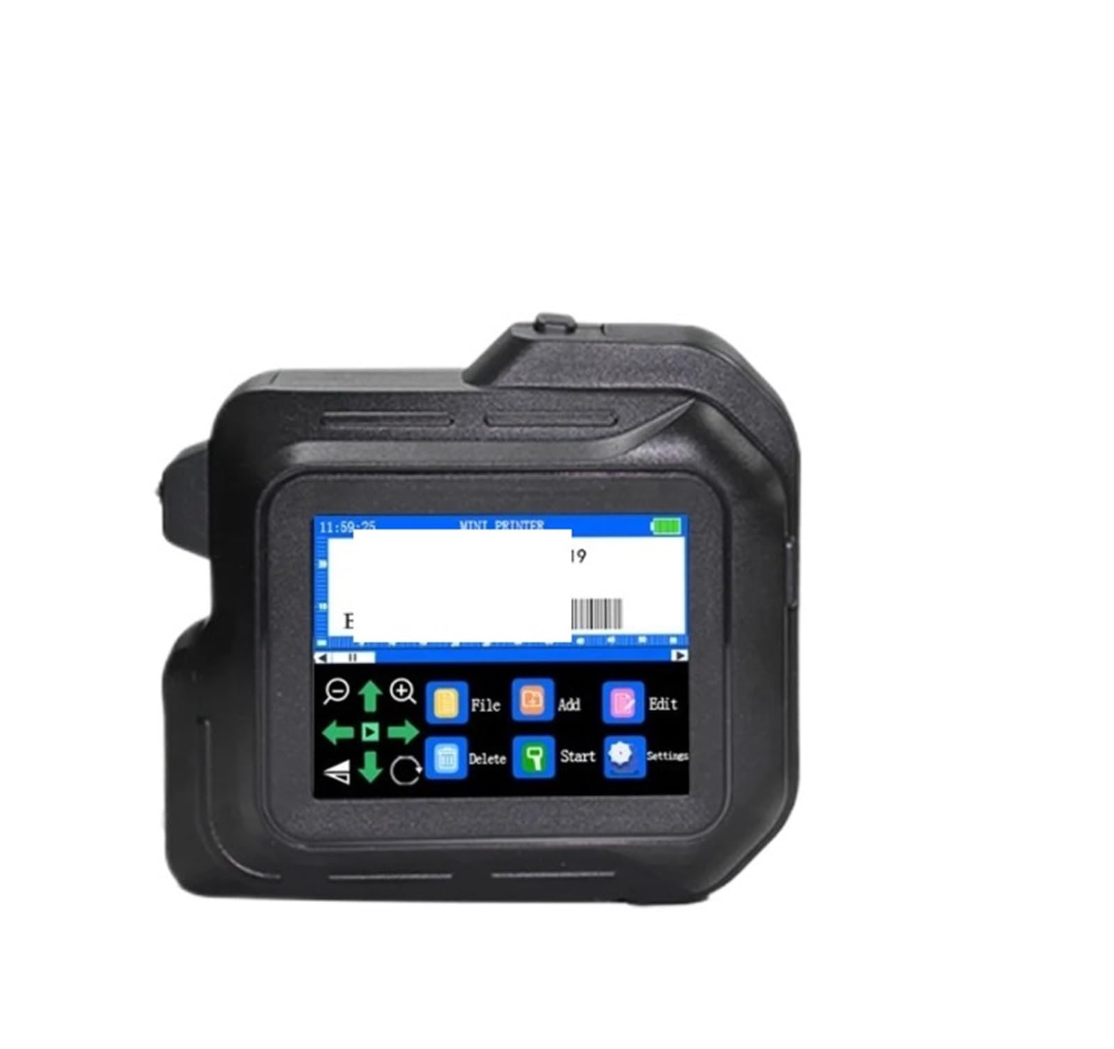 Stampante portatile mini da 0,5 pollici con touchscreen, stampante a getto d'inchiostro, macchina for la stampa di etichette codice a barre QR e data scadenza(With 1 ink)