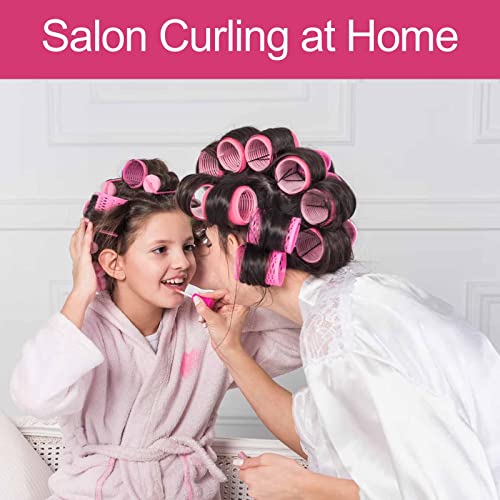 31Pcs Heatless Hair Rollers Set, Self Grip Hair Rollers Hair Curlers For Long Medium And Short Hair, 3 Sizes Of Large Hair Rollers For Volume Styling, Jumbo Hair Rollers Velcro Rollers For Women And Girls, Included 12 Clips & 1 Comb(Small-Medium-Large) #TOP5