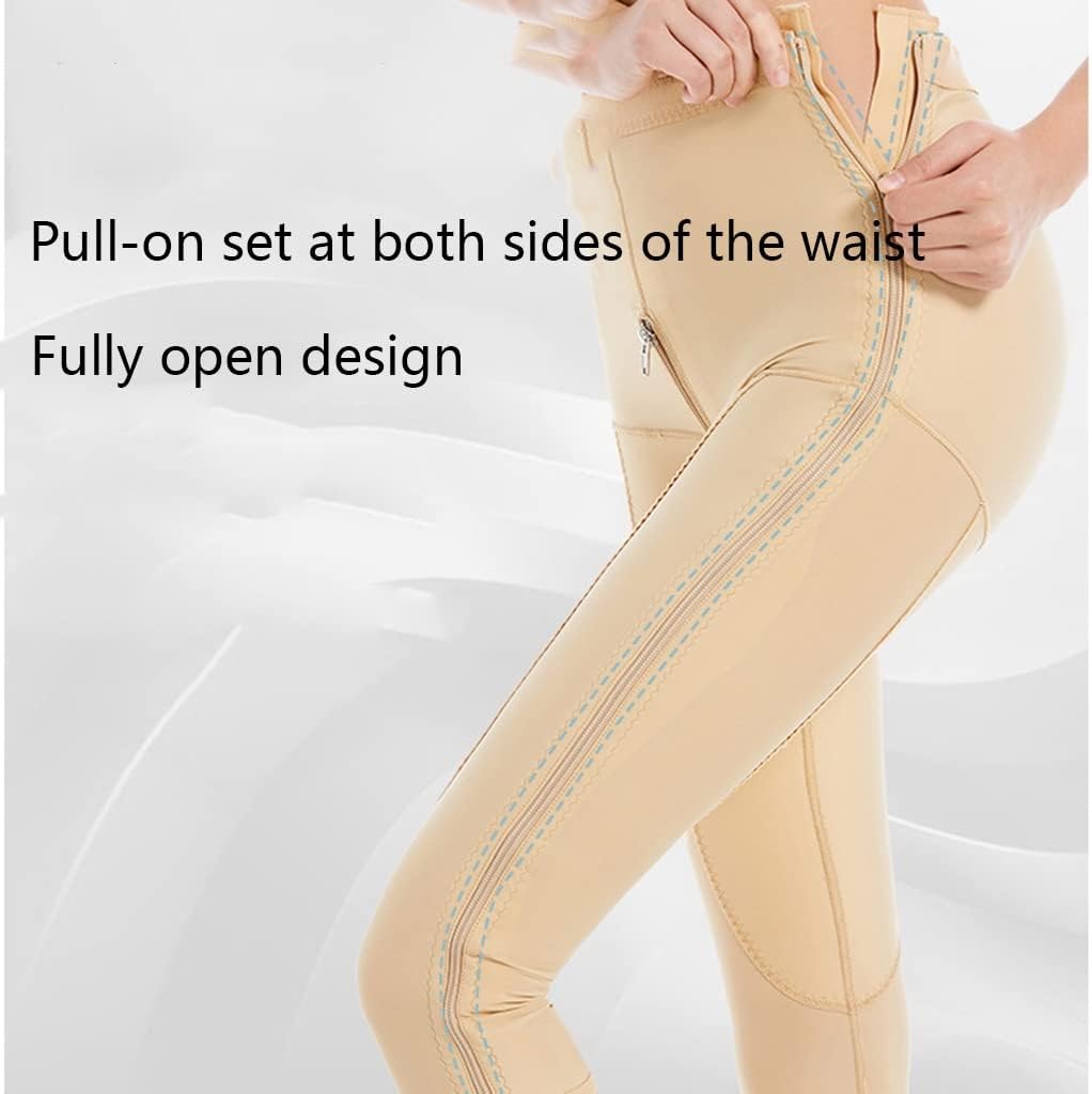 Women's High Waist Target Firm Control Shapewear Compression Slimming Leggings Zipper Butt Lifter Bodysuit