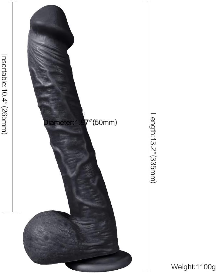 MyXToy® Premium Dildo Variation Size & Color (Black, 13 Inch)