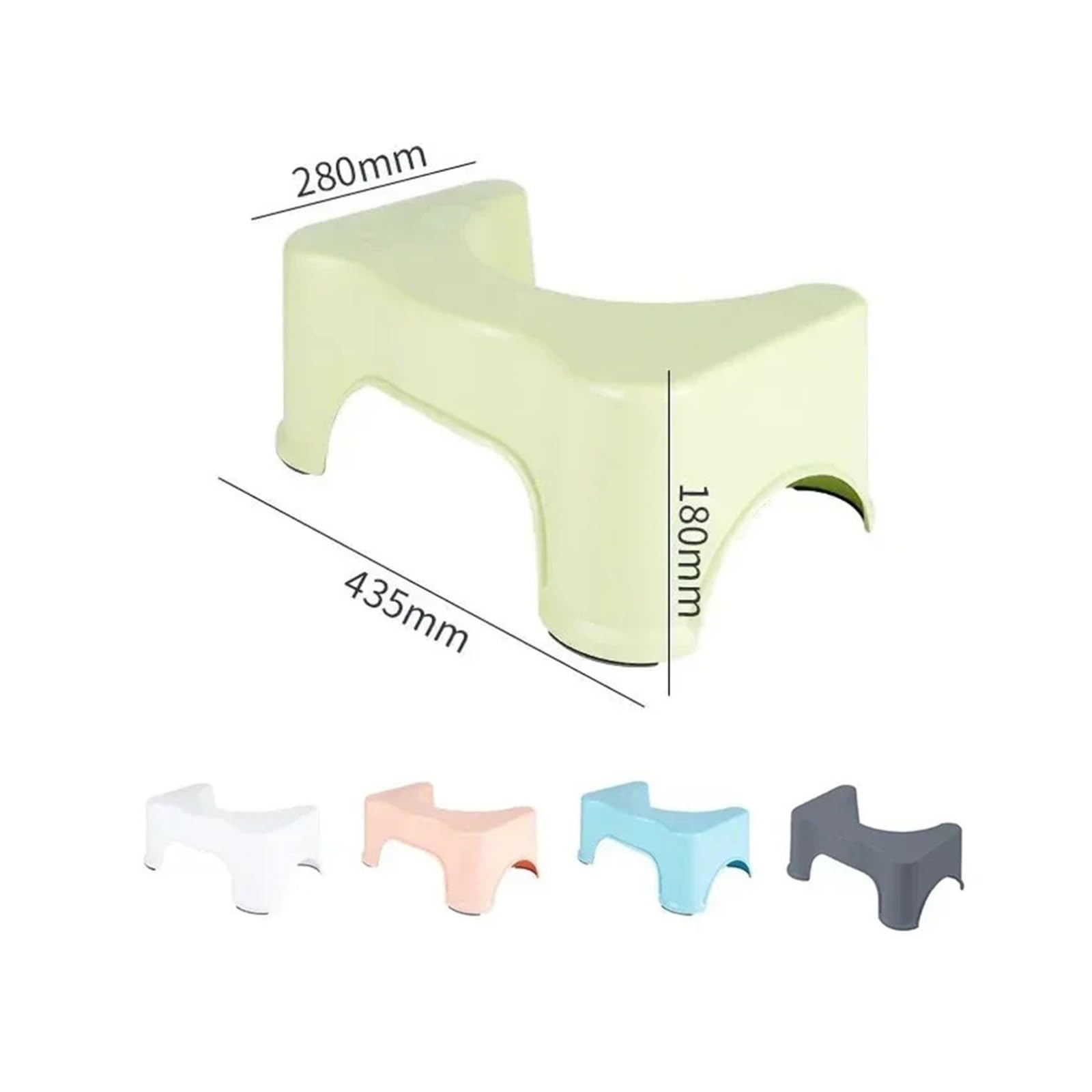 Generico Sgabello for cacca domestica Sedile WC antiscivolo Portatile Accessori for gradini da bagno for costipazione tozza(Blue)