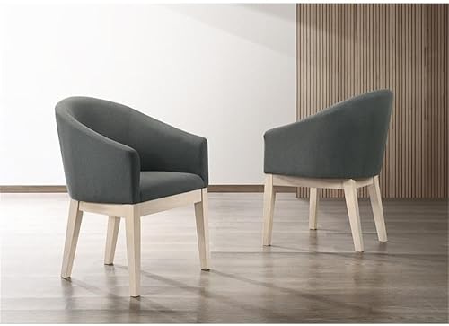 Miniatura 2 de Lilola Home Neroli - Juego de 2 sillas decorativas de tela gris