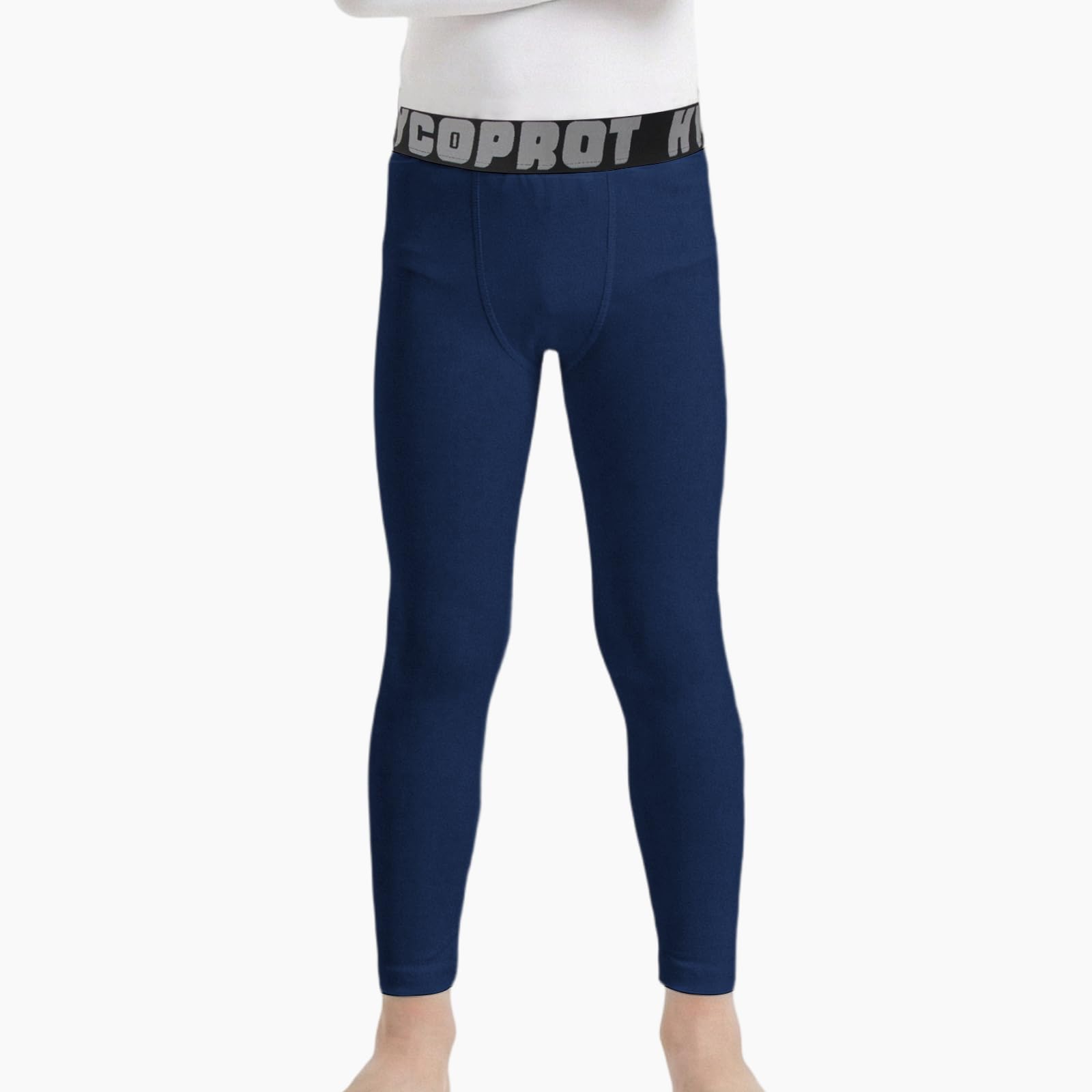 HYCOPROT Pantalones Térmica de Compresión para Niños Tights Leggings con Forro Polar Transpirable Niños Mallas Térmicos de Compresión de Secado Rápido Ropa Interior para Correr Fútbol y Baloncesto