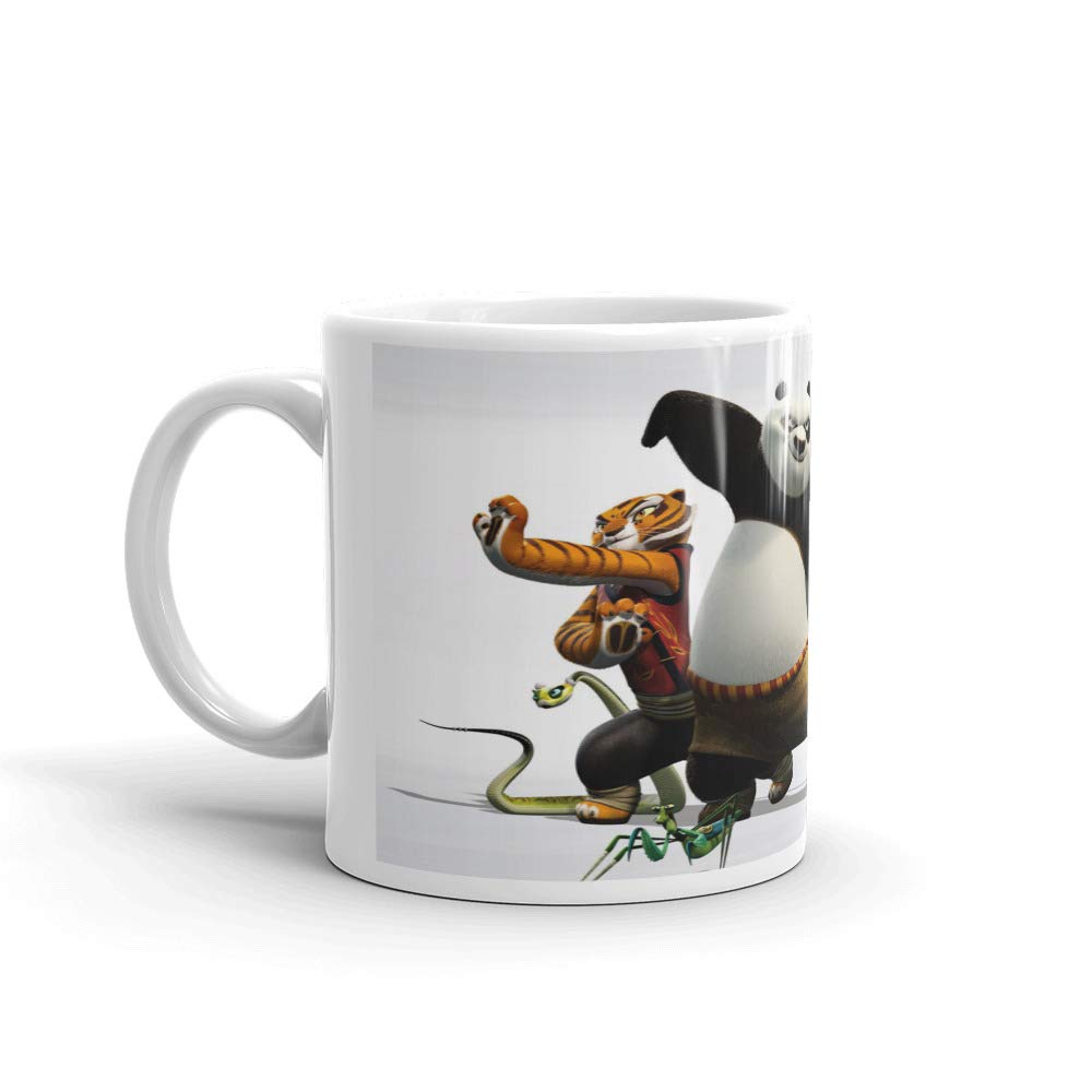 The NK Store Kung Fu Panda and Team Printed Tea and Coffee Mug 330 ml Gift for Any Occasion Tea Cups/Gift for Kids/Mugs for Friends/Mugs for Coffee/Mugs for Boyfriend/Mugs for Husband
