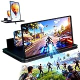 Screen Magnifier with Stand – Foldable Smartphone Amplifier for All Phone, Ultra HD Mobile Phone Magnifier, Upgrade Your Bedside & Travel Entertainment to a Personal Mini Theater (10 Inch)