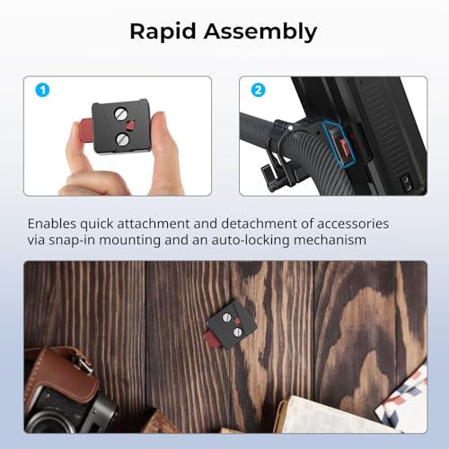 Image of SMALLRIG V-Lock Mount Plate Kit, Mini V Mount Battery Plate with 1 /4 inch-20 Threaded Holes, Quick Release and Lightweight for V-Mount Battery, Monitors, Magic Arms 6021 | Mini V-Lock Mount Plate Kit, Lightweight for Smallrig V-Mount Battery VB99 SE / VB50 / VB99 / X99, Monitors, Magic Arms