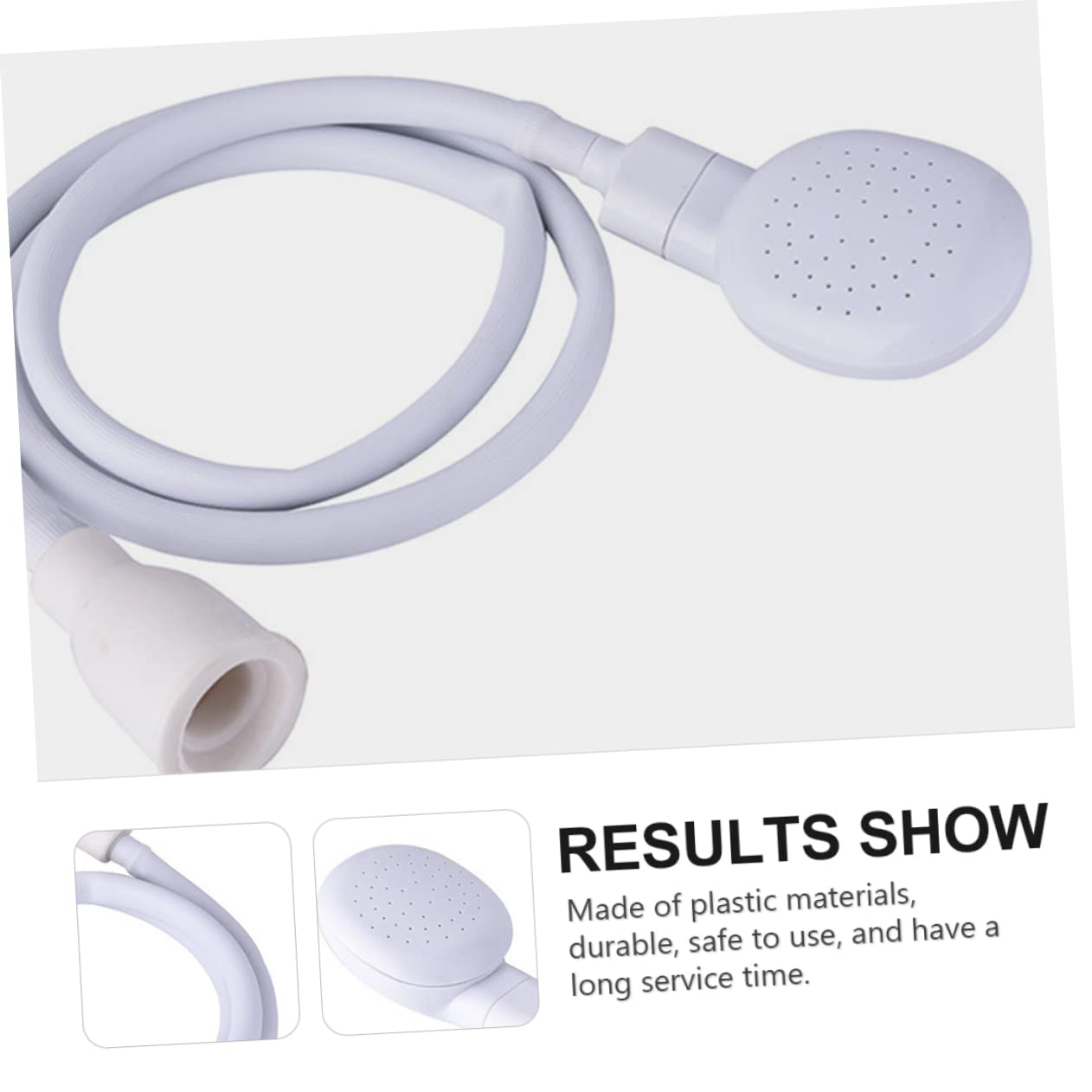 RvPaws Multifunctional Rubber Pet Grooming Portable Handheld Shower Head with Tub Faucet Sprayer Hose Suitable for Bathing, Bucket Filling and Washing Hair (White) 4