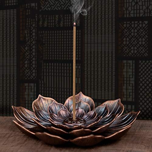 fanshiontide 2 PCS Brass Lotus Holder Lotus Stick Incense Holder Cone Incense Burner for Incense Home Bedroom Yoga Room Tea House