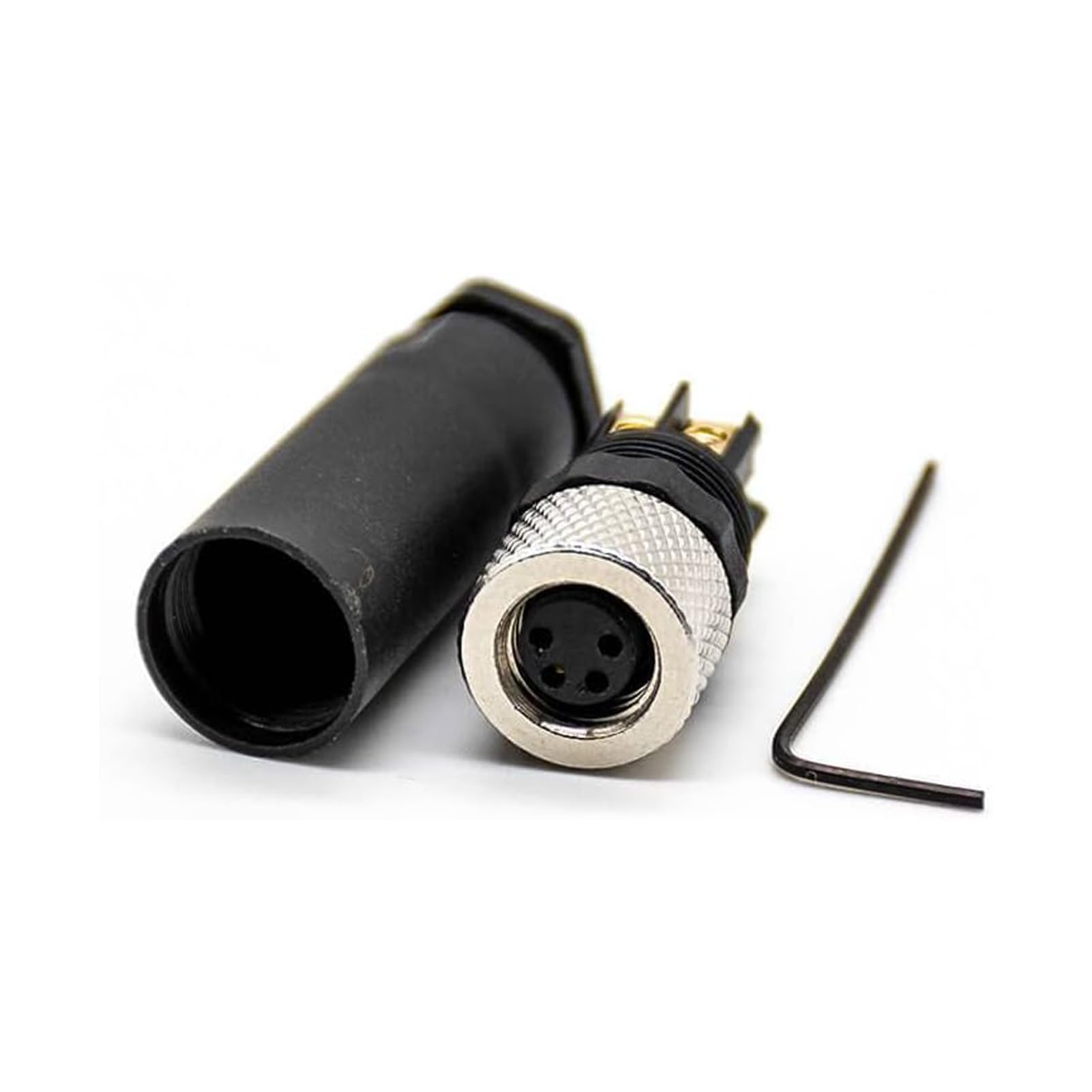 5 Connettori M8 4 Poli Femmina - IP67 Impermeabili, Per Automazione Industriale, 60V 4A