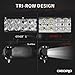 LED Light Bar 180W 12In Tri-Row OEDRO LED Light Pod Spot Flood Combo Light+2pcs 4In 27W Pod+Wiring Harness for Off Road Lights Led Fog Light Truck Light Boat Lighting Fit for Pickup Jeep SUV ATV UTV