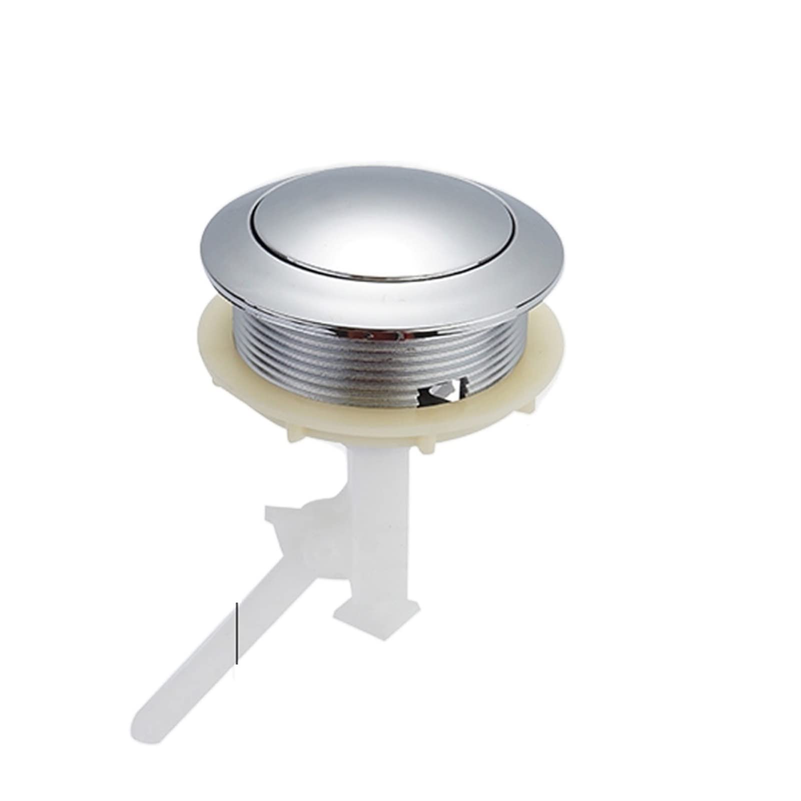 Pulsante di scarico del WC, Pulsante singolo rotondo del serbatoio 'acqua della toilette, sostituzione del pulsante della toilette in plastica for il coperchio del serbatoio 'acqua, foro rotondo 55-67