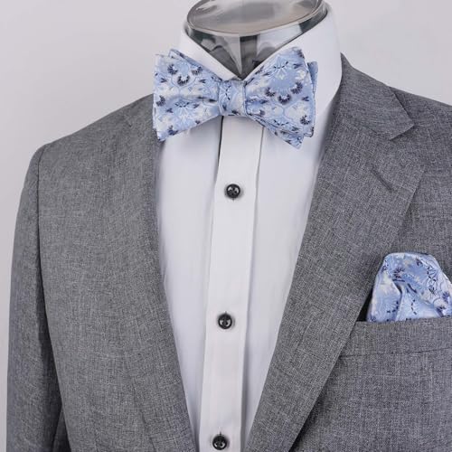 Image of Alizeal Mens 2pcs Floral Pattern Bow Tie Set