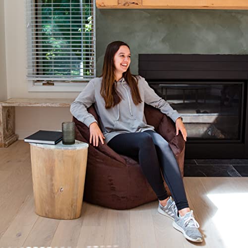 Big Joe Milano Bean Bag Chair, Dark Cocoa Plush, 2.5Ft #TOP4